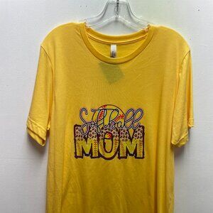 Bella Canvas Yellow Softball Mom t-shirt
